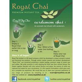 Royal Chai Elaichi Sweetened 220g (Pack of 4) – Premium Instant Tea – Cardamom Tea – Natural – Instant Cardamom Indian Tea