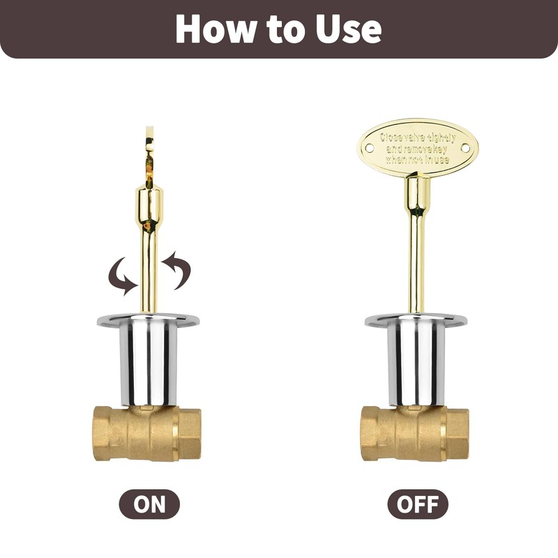 3 Inch Universal Gas Valve Key, Universal Valve Key for