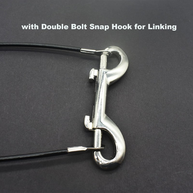 Floyutin 10 Pcs 1/8"(3mm) Wire 40" Vinyl Coated Stainless Steel