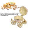 Jewelry Organizer White Golden Pumpkin Carriage Shape Rhinestone Storage Box