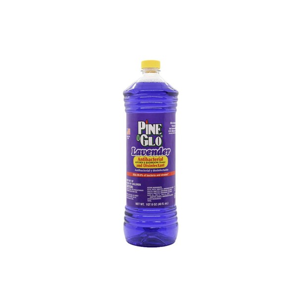 Pine Glo Antibacterial & Disinfectant EPA Registered Cleaner – Lavender Scent – 40 oz Bottle