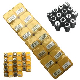 KIPA ER20 14 PCS Spring Collet Set 1/16" 3/32" 1/8" 5/32" 3/16" 7/32" 1/4" 9/32" 5/16" 11/32" 3/8" 13/32" 7/16" 1/2" CNC Super Precision for CNC milling Lathe Tool & Workholding Engraving machines