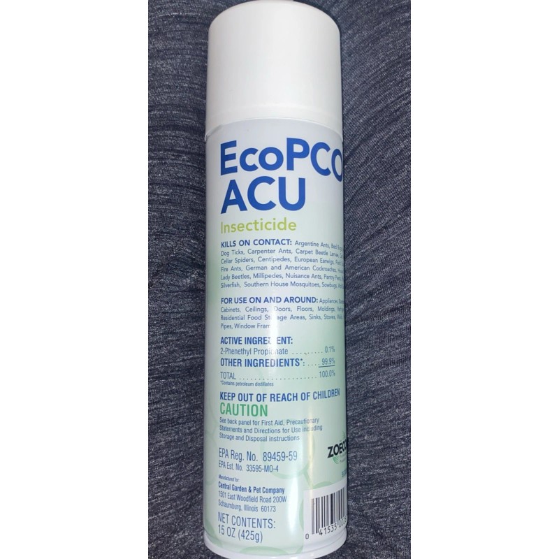ZOECON EcoPCO ACU Contact Insecticide Bed Bugs Ants Fleas Ticks