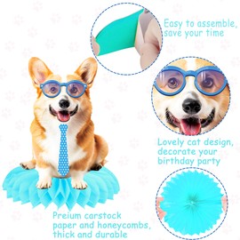 Corgi Birthday Honeycomb Centerpieces Corgi Birthday Party Decorations 11Pcs Corgi Table Centerpices Dog Party Supplies Pet Dog Centerpices for Tables