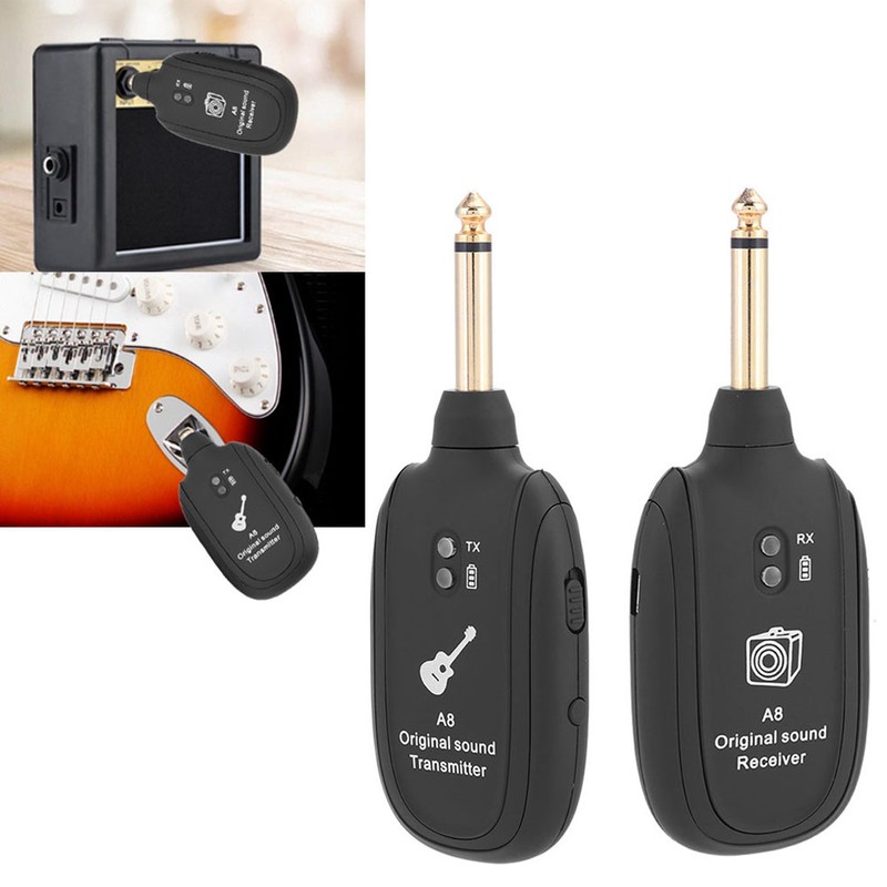 Wireless Audio Transmission Set with Receiver Transmitter for Electric Guitar