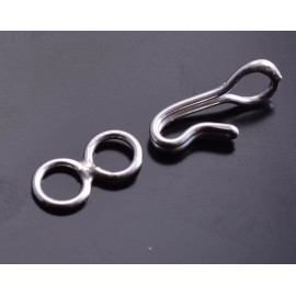 BuildinBeauty One (Package of 5) Sterling Silver Hook and Eye clasp  (18 gauge) DB4U-1