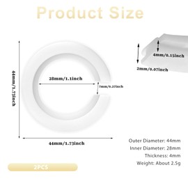 2 Pack E27 to E14 Lampshade Reducer Ring Lamp Shade Adapter Ring Light Rings Converter Washer 42mm to 29mm White Plastic Replacement Screw Fitting Adapter