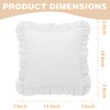 KKJIAF Ruffle Pillow Cases 18x18 Inches, White Square Ruffled Pillow