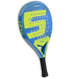 INSUM Round Padel Racket, Carbon Fiber Face with EVA Soft Core, Large Sweet Spot for Accuracy, Lightweight Non-Slip Grip, Control Performance Gear for Beginner to Intermediate Players (Blue)