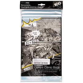Ultra Pro Resealable Current Size Comic Bags 2-Mil Polypropylene 6-7/8 X 10½ Inches (100-Count)