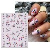 JMEOWIO 3D Nagelsticker Weihnachten Buntes Licht Nail Art Sticker Selbstklebend