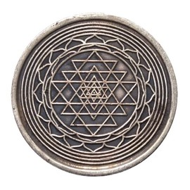 'Good Luck Coin "Sri Yantra Copper Tin-plated 4 cm