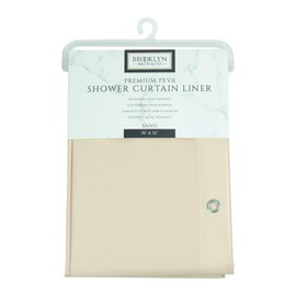 Home Expressions Premium 6 Guage PEVA Shower Curtain Liner - PVC Free Magnetized Bottom Odorless with Rustproof Grommets 70"x72" (Sand)