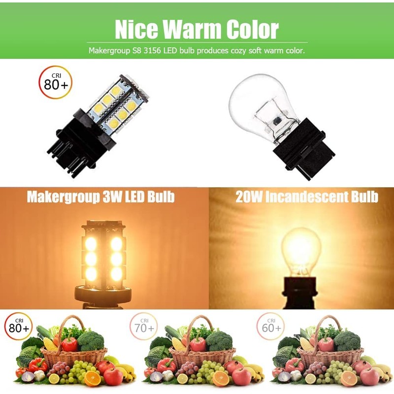 S8 3156 Wedge Base LED Light Bulb 12V Low Voltage
