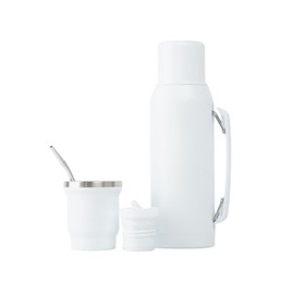 BALIBETOV - Juego completo de Yerba Mate Gourd, frasco térmico con 2 boquillas y pajita de foco - Kit de calidad premium