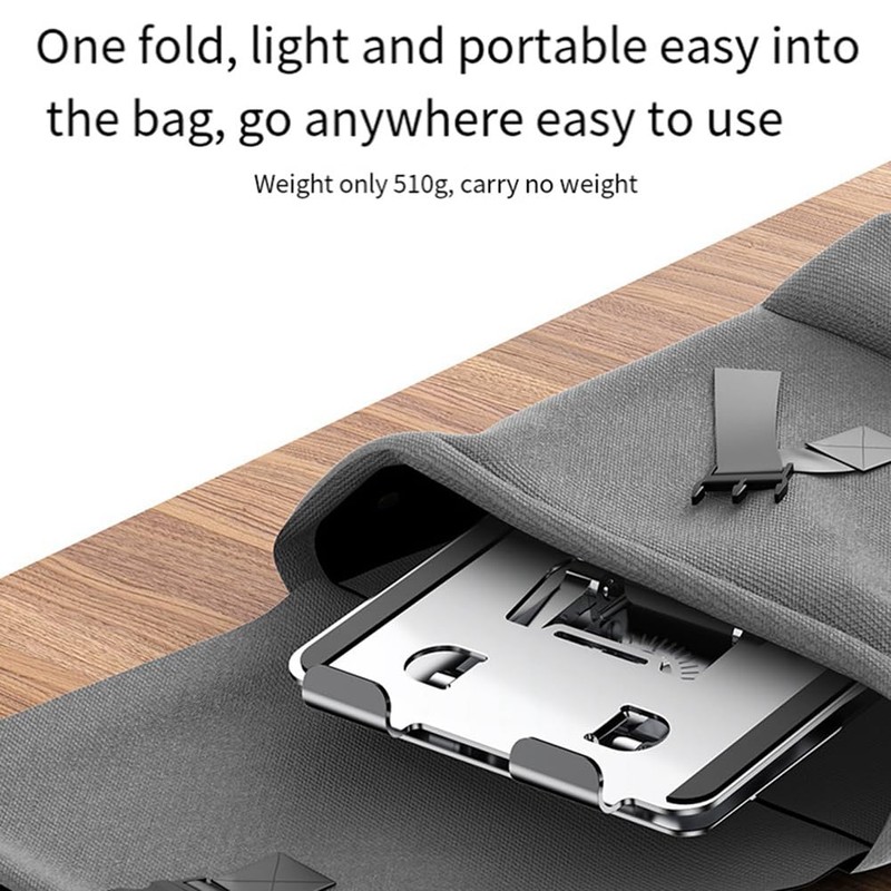 Universal Laptop Stand with 360° Rotating Base, Adjustable Height Multi-Angle,