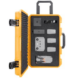 Eylar 22 Inch Intact Premium Series Hard Rolling Carry-On Travel Case, Lightweight and Durable Design with Foam (Yellow)