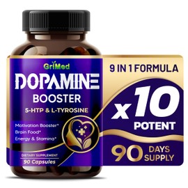 5-HTP L-Tyrosine with Magnesium + L-Theanine - 14,285mg Energy, Stamina, Motivation Booster - USA Made & Tested (90 Count (Pack of 1))