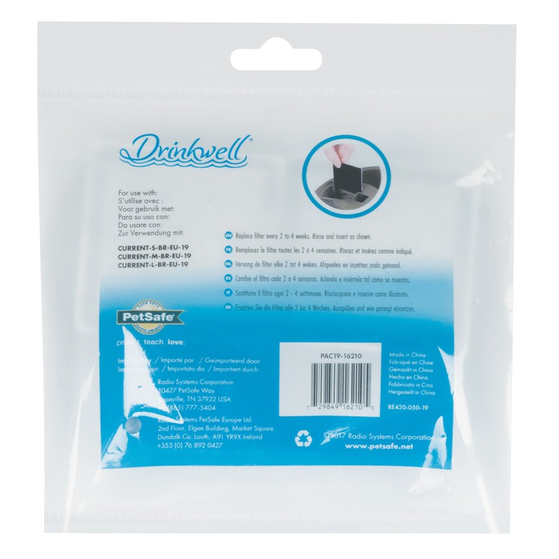 PetSafe Drinkwell Replacement Filter for Current Pet Fountains, Pack of