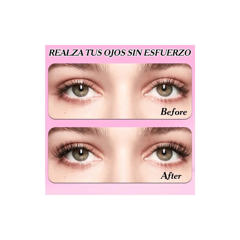 Wosheer Pestañas Postizas Autoadhesivas Sin Pegamento 10-16mm longitud mixta curva