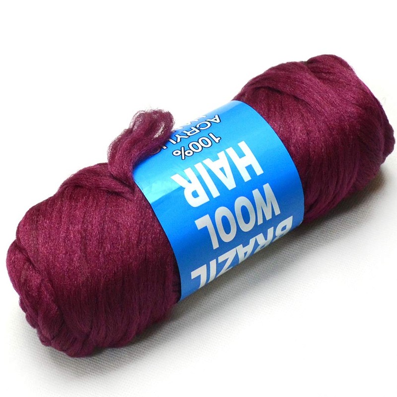 BLUPLE Brazilian Wool Hair 1 Roll Wine Red 99J Acrylic