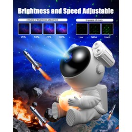 MYSTILUCK Astronaut Galaxy Projector with Moon Lamp, Star Projector Night Light for Kids & Adults, Includes Timer & Remote Control, Ideal Christmas & Birthday Gifts for Bedroom, Kids' Room & Parties