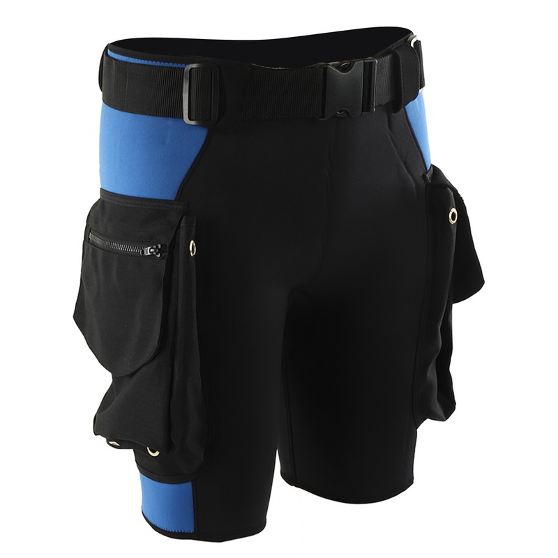 Swimming Snorkeling Diving Shorts with Pockets Stainless Steel Air Drain