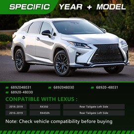 TCFWED Power Lift Support Shock Strut Compatible with Lexus RX350/RX450h 2016 2017 2018 2019 V6 3.5L Sport Utility,Shock Lift Supports,Rear Tailgate Left Side,Replace # 6892048031 6892048030