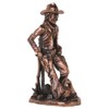 10" Western Cowboy Copper Figurine