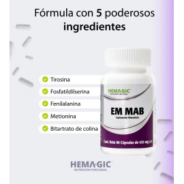 Hemagic Em Mab Dl-fenilalanina L-tirosina L-metionina 90 Cap Sin Sabor                                                                                