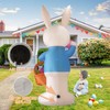 12FT Easter Outdoor Inflatable Decoration, Inflatable Bunny Jacquard Basket, Built-in