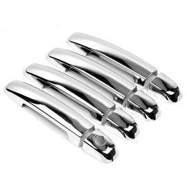 Dreamseek 8Pcs 4 Door Handle Cover for Suzuki Grand Vitara Swift SX4 2005-2011 Exterior ABS Molding Protector Chrome Trim w/o Smart Keyhole