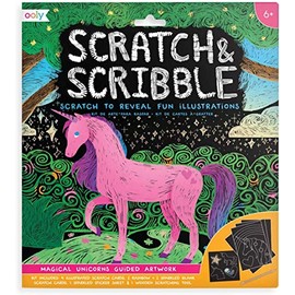 Scratch & Scribble Art Kit: Magical Unicorn - 10 PC Set
