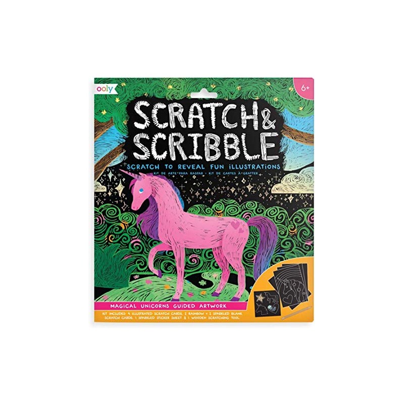 Scratch & Scribble Art Kit: Magical Unicorn - 10 PC