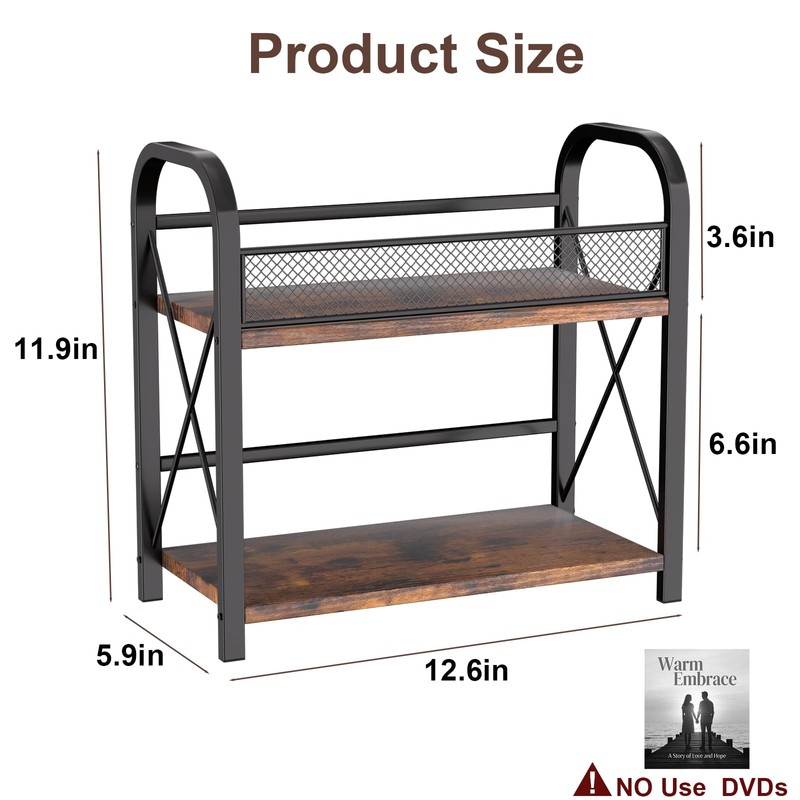 CILXGQLN 2-Tier CD Storage, Wood CD Holder, Compact CD Organizer