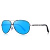 MERRY'S Polarized Sunglasses Men's Driver Glasses Bamboo Leg S8766 (Blue