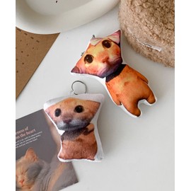 Dedelit Dederit Sounding Funny Song Meow Meow Sound Cat Plush Keyring