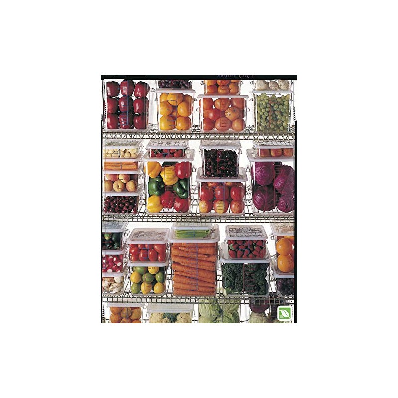Rubbermaid Commercial contenedor Ahorra Espacio, Solo contenedor, Transparente