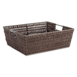 Whitmor Java Rattique Shelf Storage Tote Basket, 1 Count (Pack of 1)
