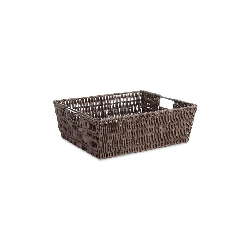 Whitmor Java Rattique Shelf Storage Tote Basket, 1 Count (Pack