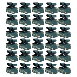 Gift Box, Treat Boxes 30Pcs Paperboard Favor Box, 10.3X6.8In Weddings for Parties Christmas Birthdays(Forest green)
