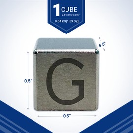 Tungsten Engraved Cube - 0.5" (G)