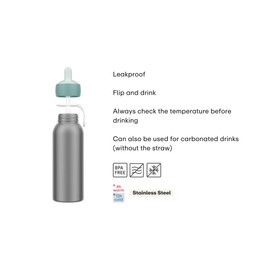 Mepal - Flip-up Campus Little Dutch Thermal Flask - Insulated Drinking Bottles for Children - Stainless Steel Thermos Flask - Hot for 4 Hours & Cold for 12 Hours - BPA-Free - 350 ml - Fairy Wonders