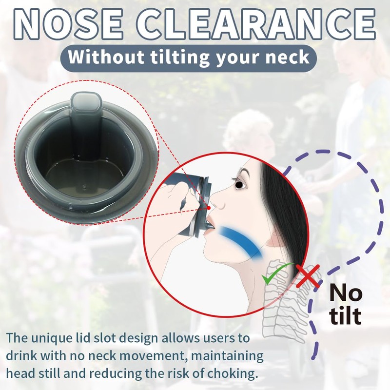 EZHOISLING Dysphagia Regulating Drinking Cups for Swallowing Difficulty - with