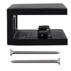 CRL NDC4MBL Matte Black No-Drill Fixed Panel Glass Clamp
