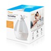 Crane White Teardrop Ultrasonic Cool Mist Humidifier, 1 Gallon Auto