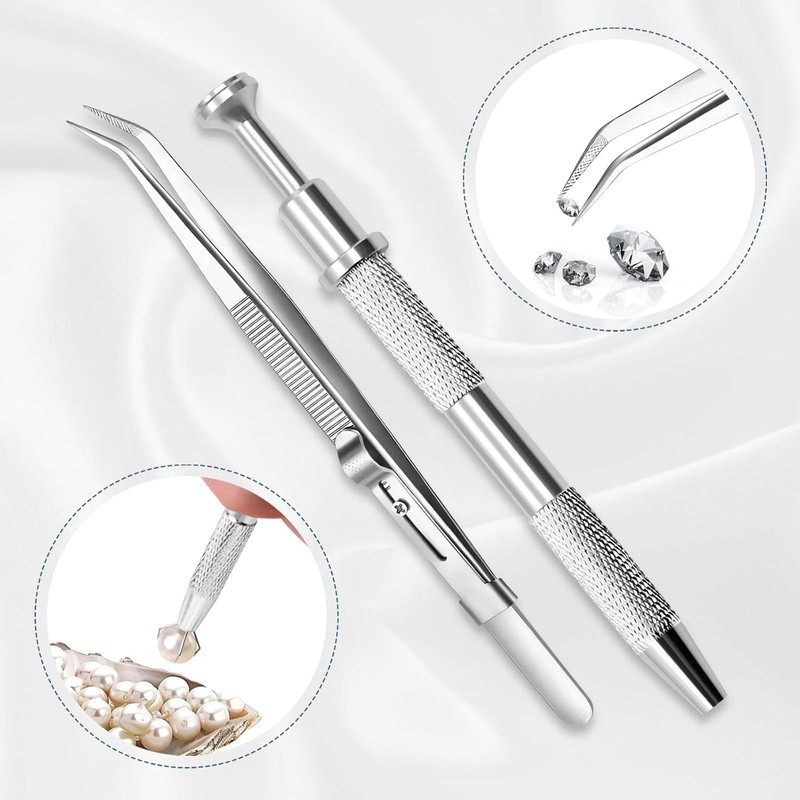 3Pcs Piercing Ball Grabber Tool Set, Piercing Tweezers, Piercing Removal
