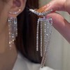 Long Earrings for Women Silver Chandelier Pearl Star Tassel Earrings