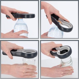 KADAX Plastic Bottle Opener, Jar Opener, Jar Opener, Lid Opener, Can Opener, Multifunction Jar Opener, Easy to Use for Kids (Grey)