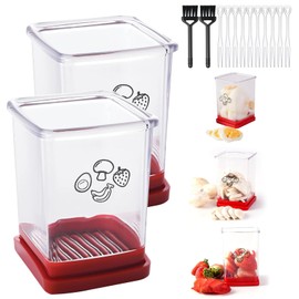YushengTai 2 Stück Gemüseschneider, Tomatenschneider, Obstschneider, Gemüsehobel, Vegetable Chopper Dicer, Obst und Gemüseschneider Schneidfang für Obst und Gemüse
